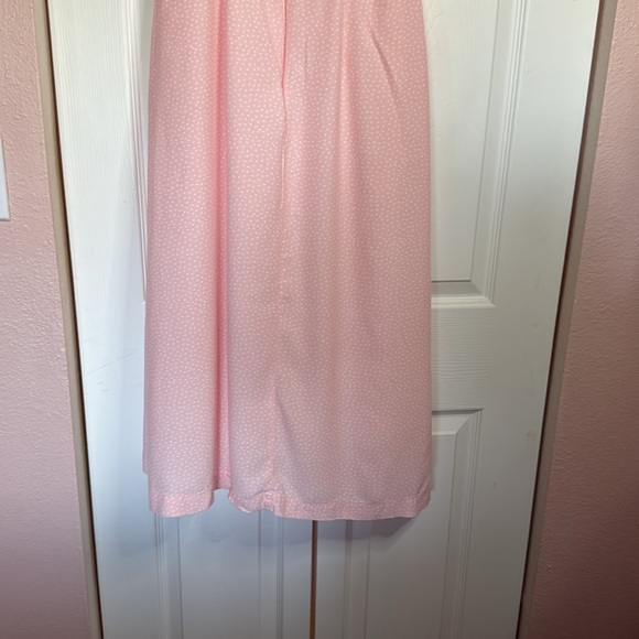 Loft Pink Sleeveless Maxi Dress with Ruffle Straps Size 10 - Picture 6 of 9